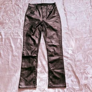 GAP High Rise Vintage Slim Black Vegan Leather Pants (Jeans) - Size 2 (26)
